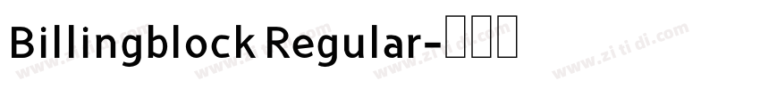 Billingblock Regular字体转换